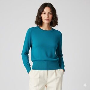 Pure Collection Teal Cashmere Sweater